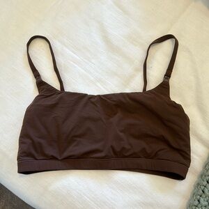 Maternity Pumping Scoop Bralette in Cocoa Size Large
